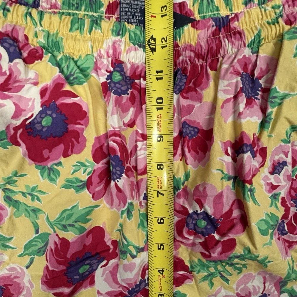VTG Polo Ralph Lauren Mens XL Swim Trunks Floral Cotton Shorts Beach Romantic EC